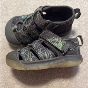 Keen Green and Gray Adventure Sandals with Velcro Closure